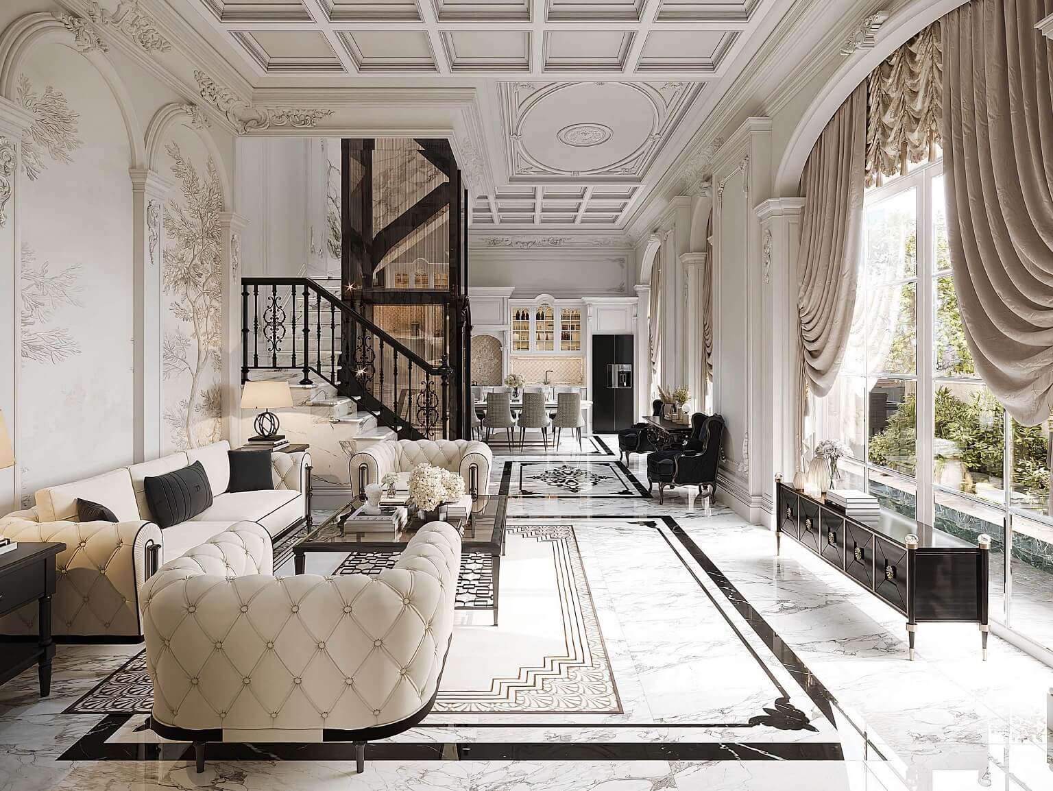 nội thất biệt thự noble palace long biên